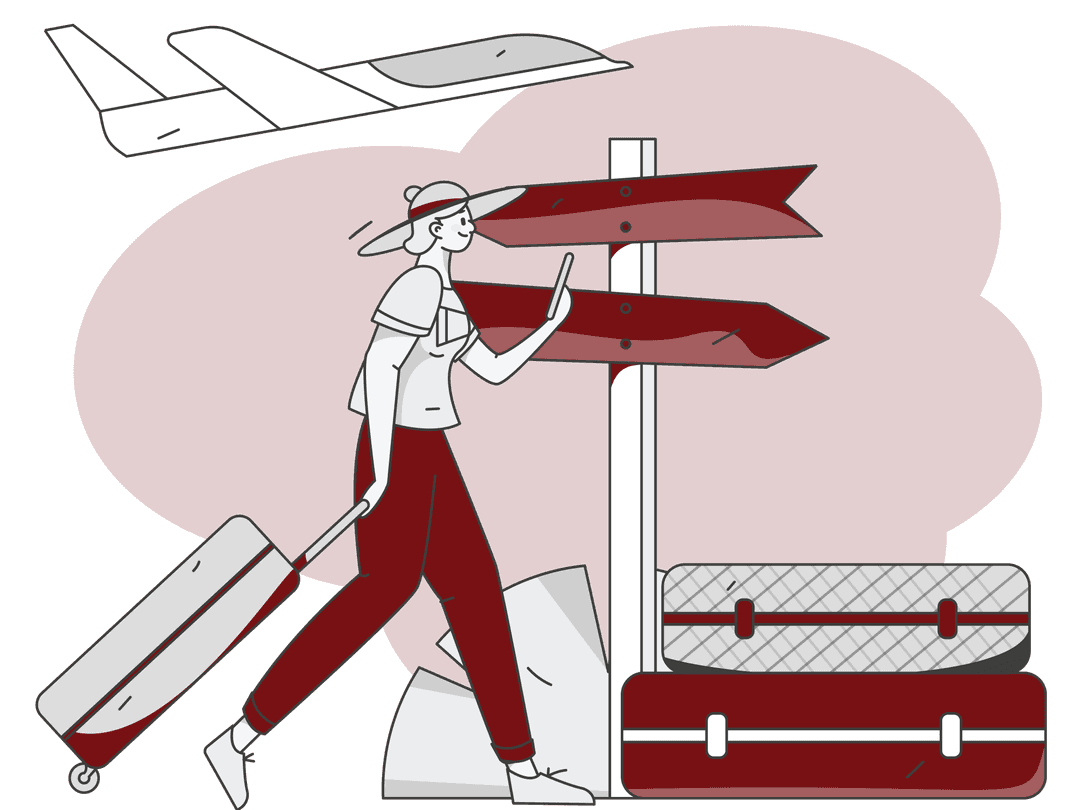 Traveler with luggage